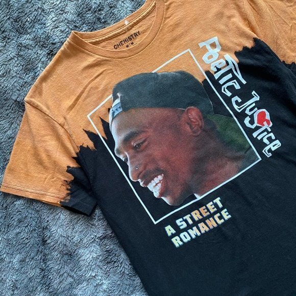 Poetic Justice Tupac Reverse Dye Tee